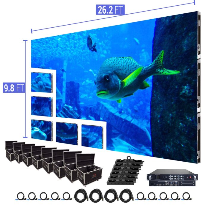 LED Video Wall Screen 26.2′ x 9.8′ P3.91mm Indoor Turn-key