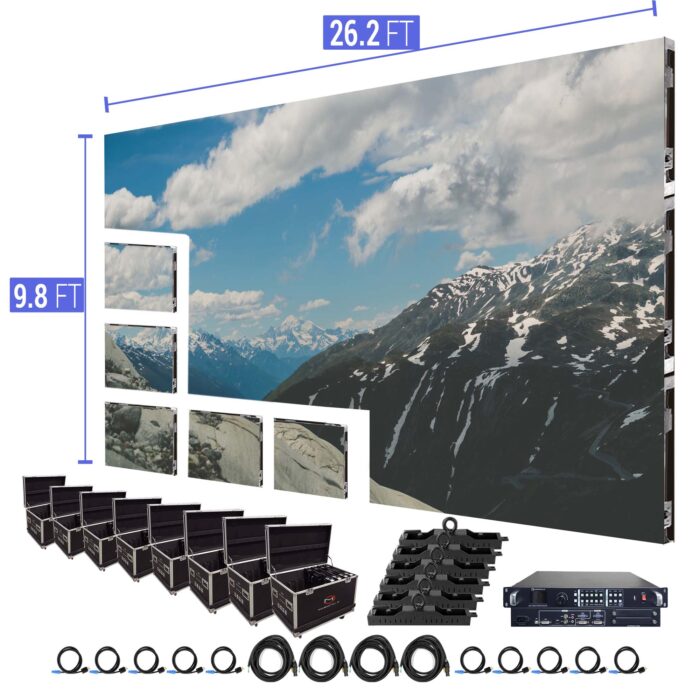 LED Video Wall Screen 26.2′ x 9.8′ P2.97mm Indoor Turn-key